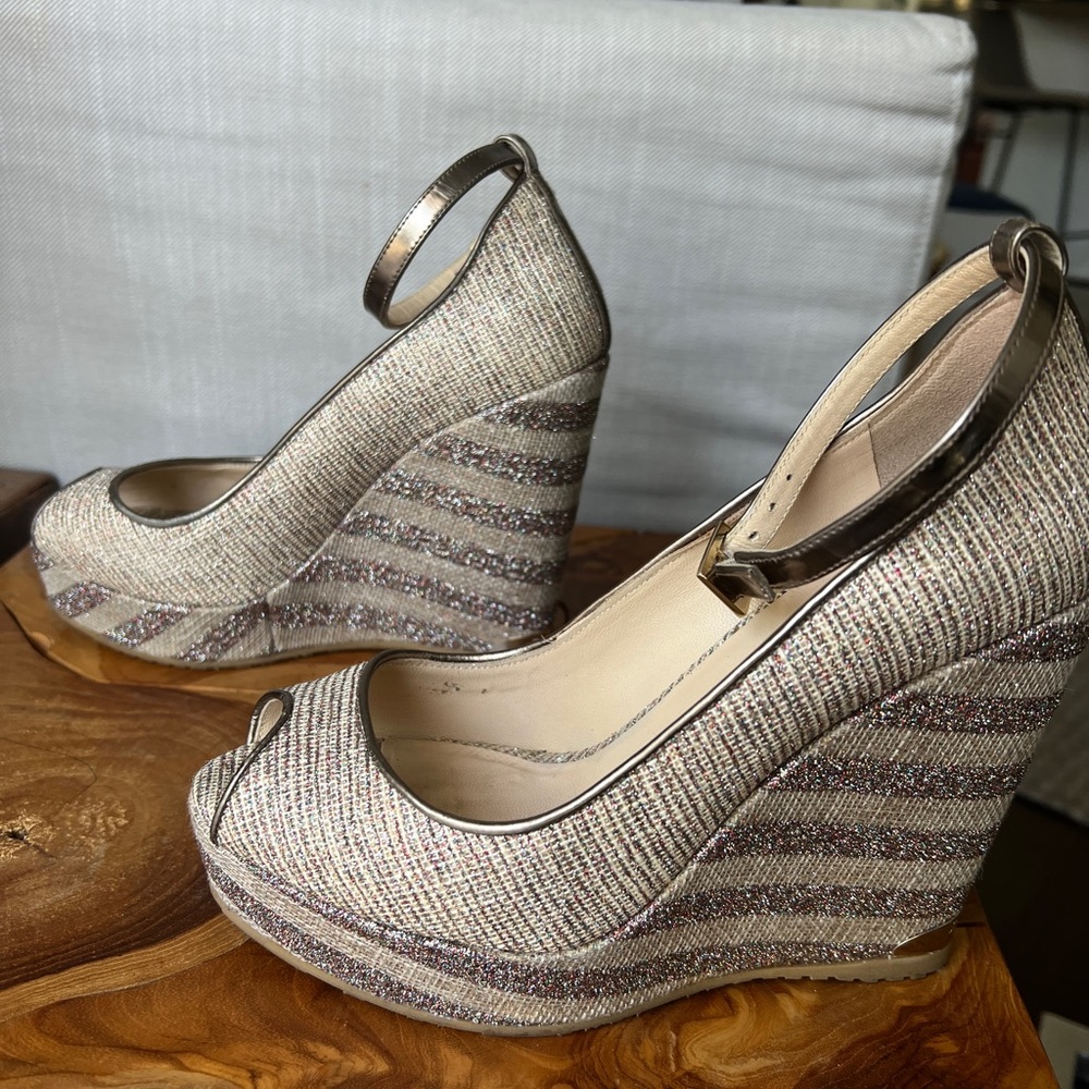 Jimmy Choo Glitter Accents Espadrilles